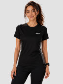 DENSSE Women's Half Sleeves Gym Sports T-Shirt Black