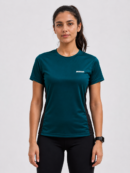 DENSSE Women's Half Sleeves Gym Sports T-Shirt Green