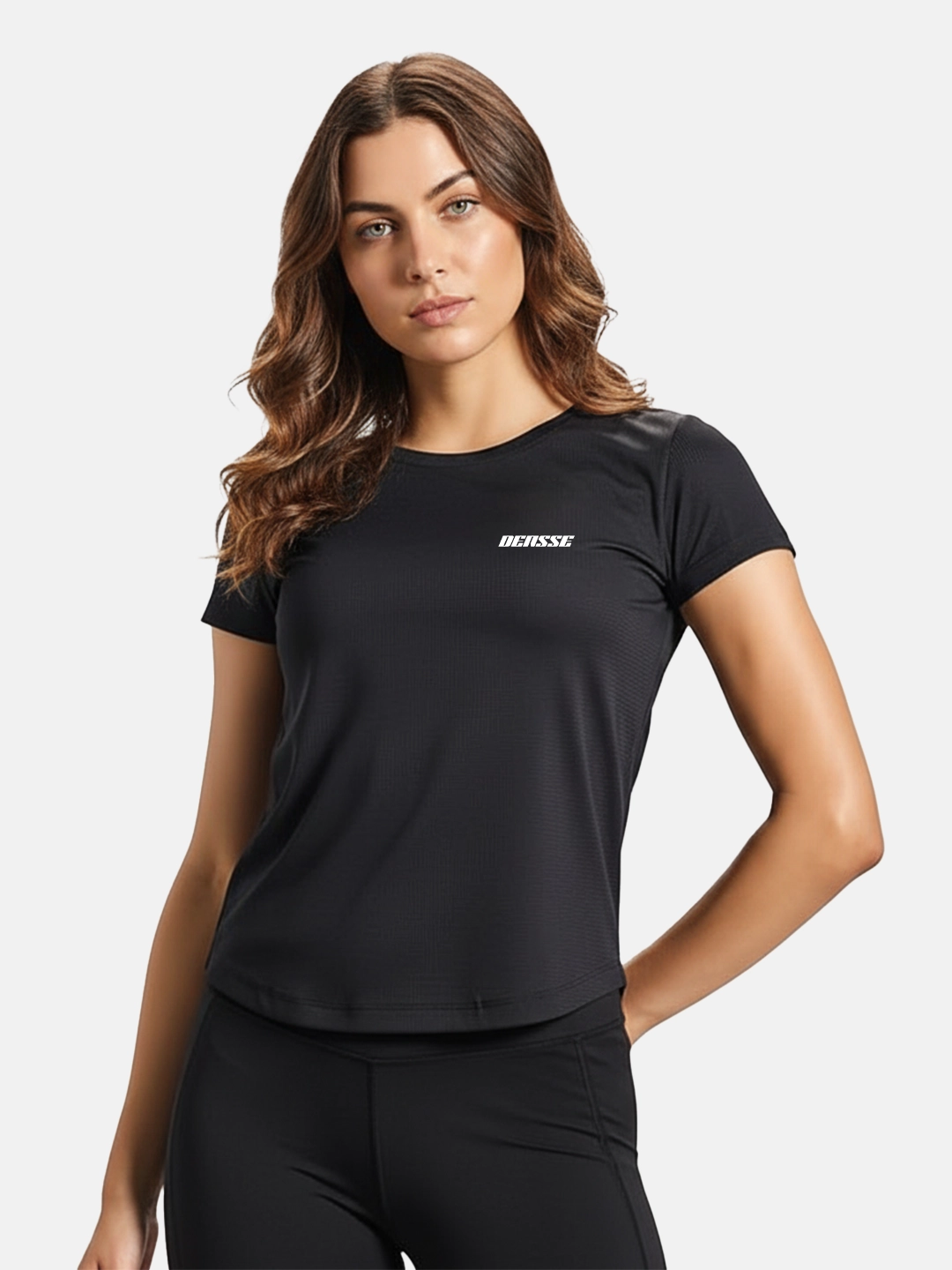 Solid Slim Fit Crew Neck T-shirt with Densse