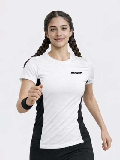 Women T-Shirt for Gym, Yoga, Sports & Running White